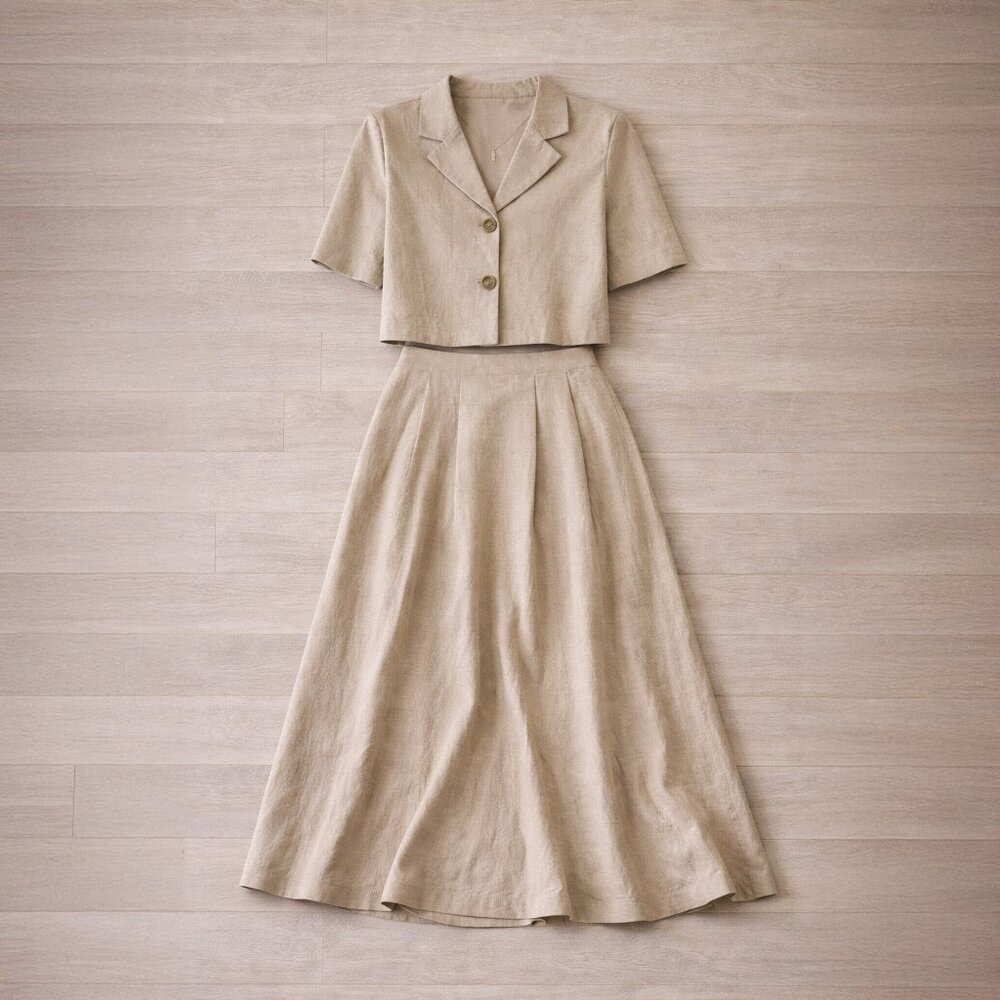 Women's Tan and Cream Suit DAZY